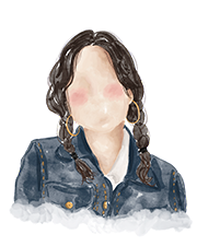 Watercolor illustration of Marie Araneta